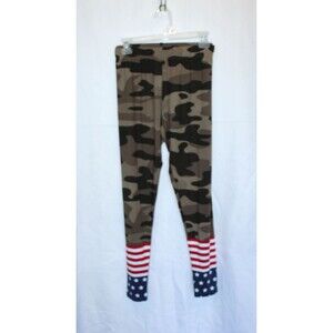 Liberty Park Leggings Camo Stars Stripes Flag Size Large Stretchy Patriot CUTE